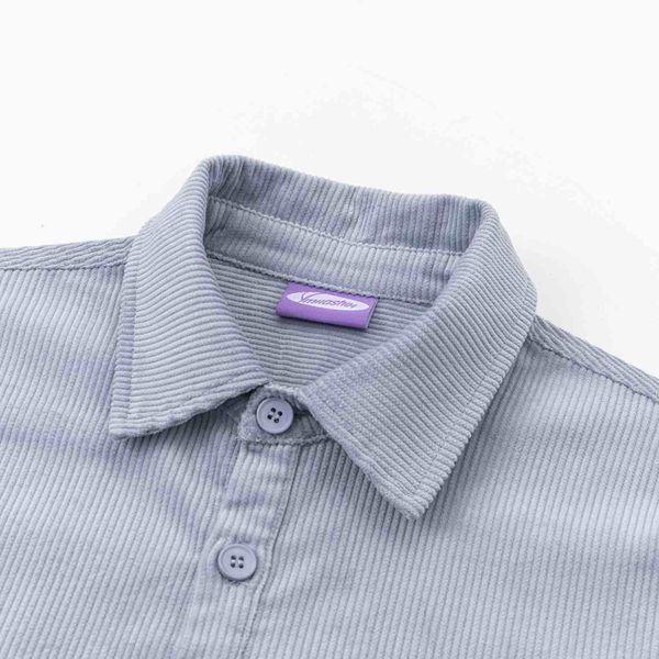 Рубашка Velvet Button пыльно-голубая - фото 4