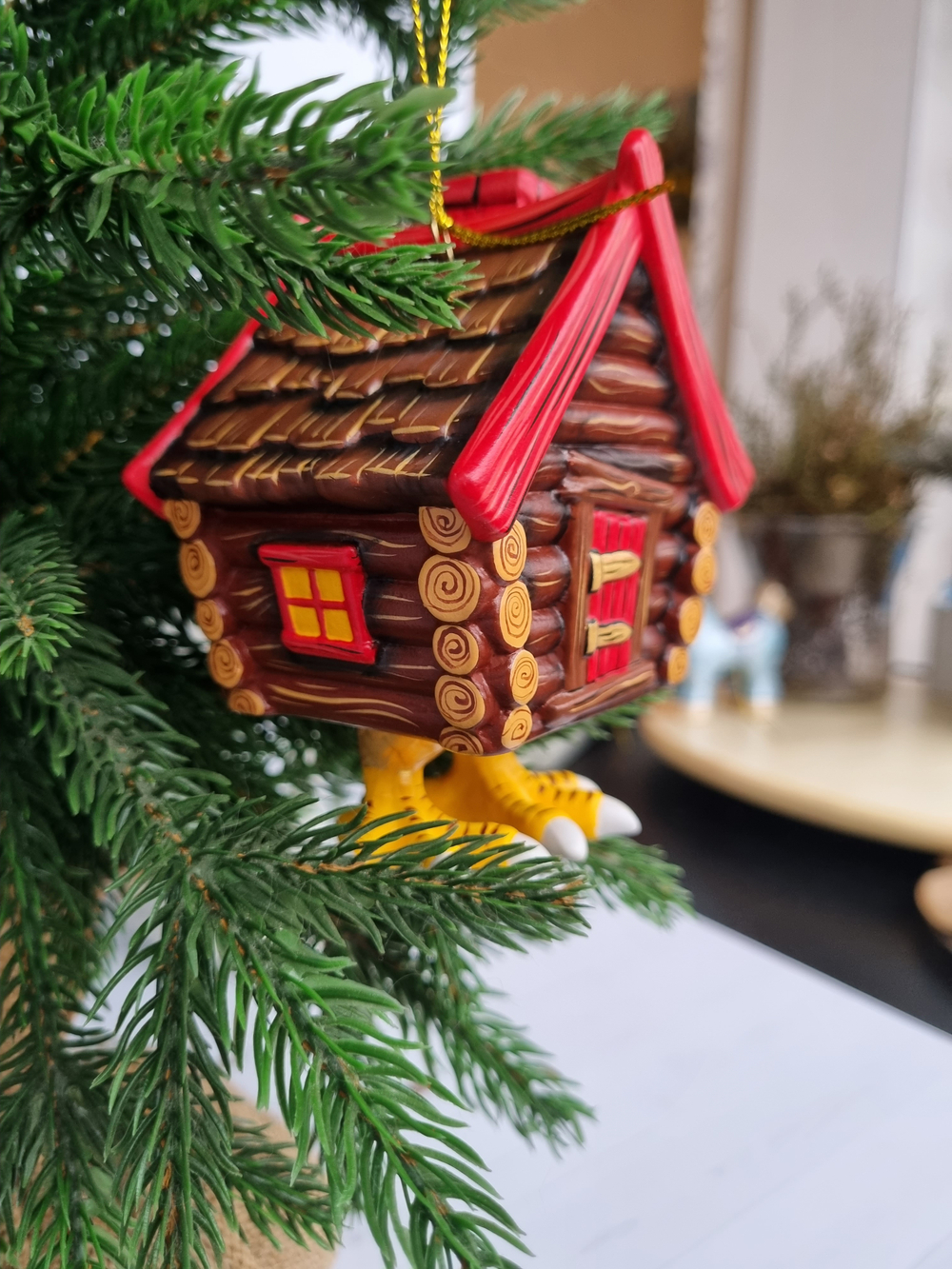 Избушка на курьих ножках ёлочная игрушка