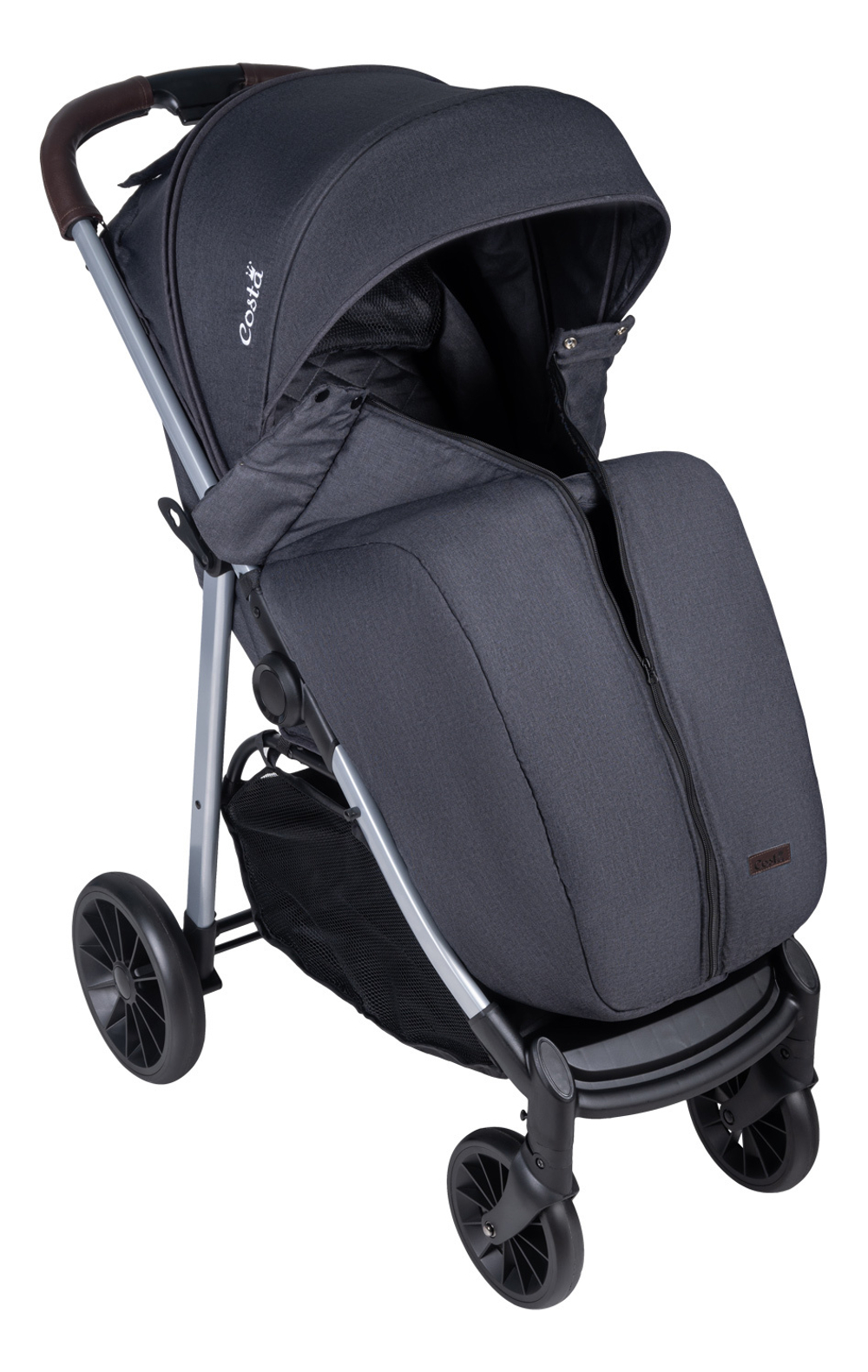 Коляска детская прогулочная COSTA Jenny + Стальной серый Артикул: JE-013