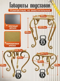 Комплект подставок для цветов Ника_1