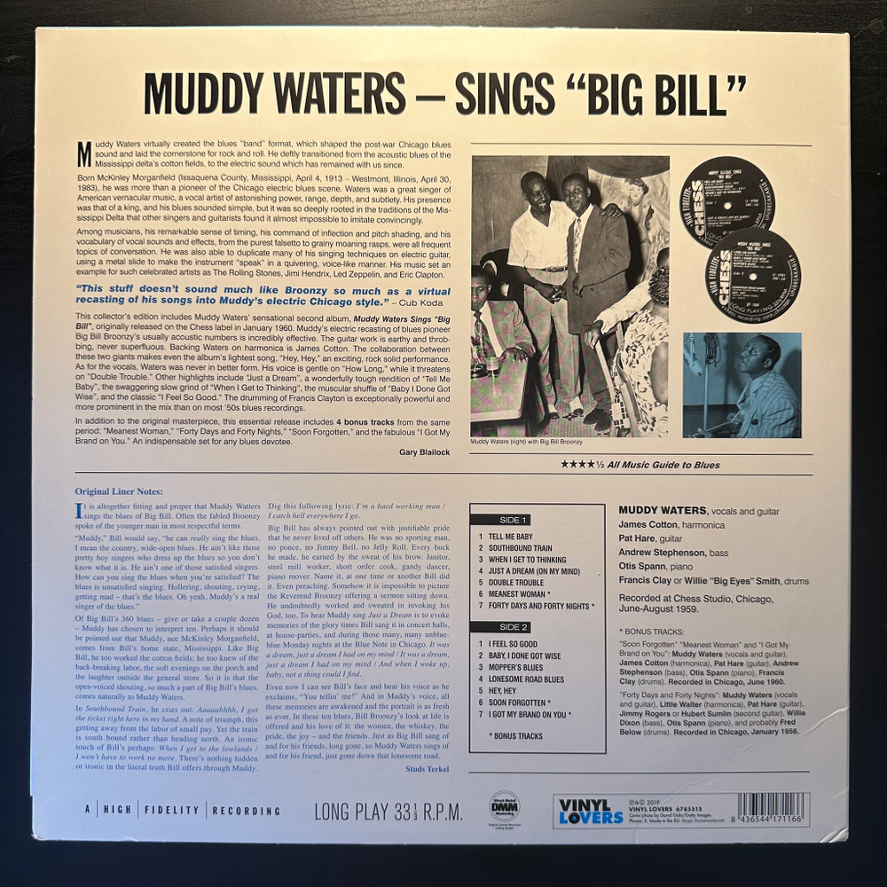 Muddy Waters - Muddy Waters Sings "Big Bill" (Европа 2019г.)
