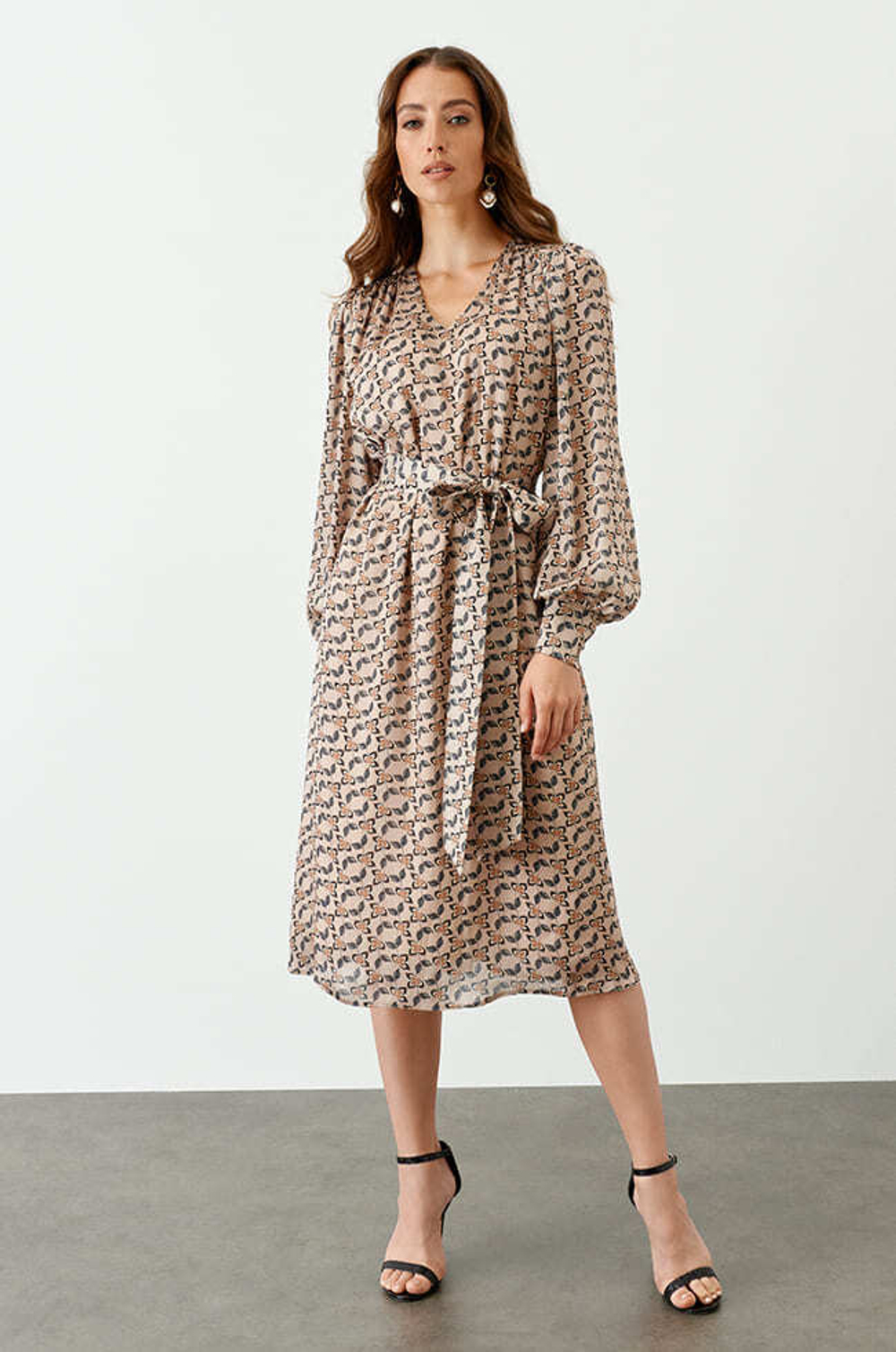 51417 Платье женское (песочный принт)