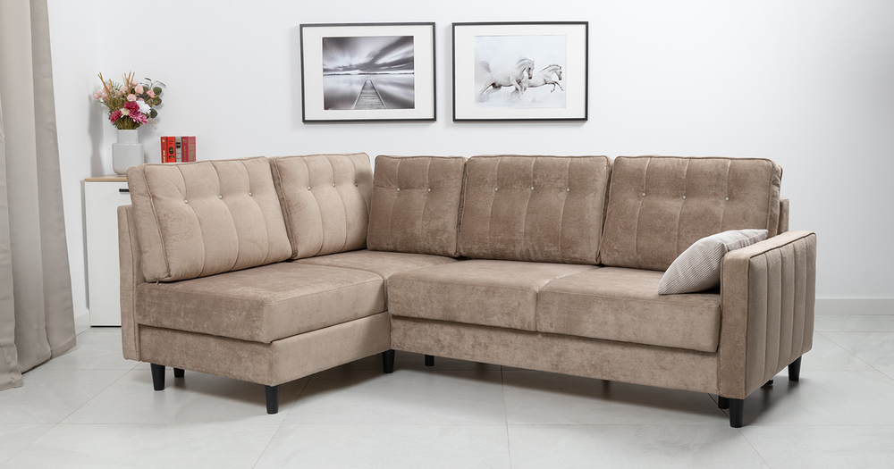 Арно Диван - кровать угловой (Арт. ТД 565 Лаки 04 (песочный))