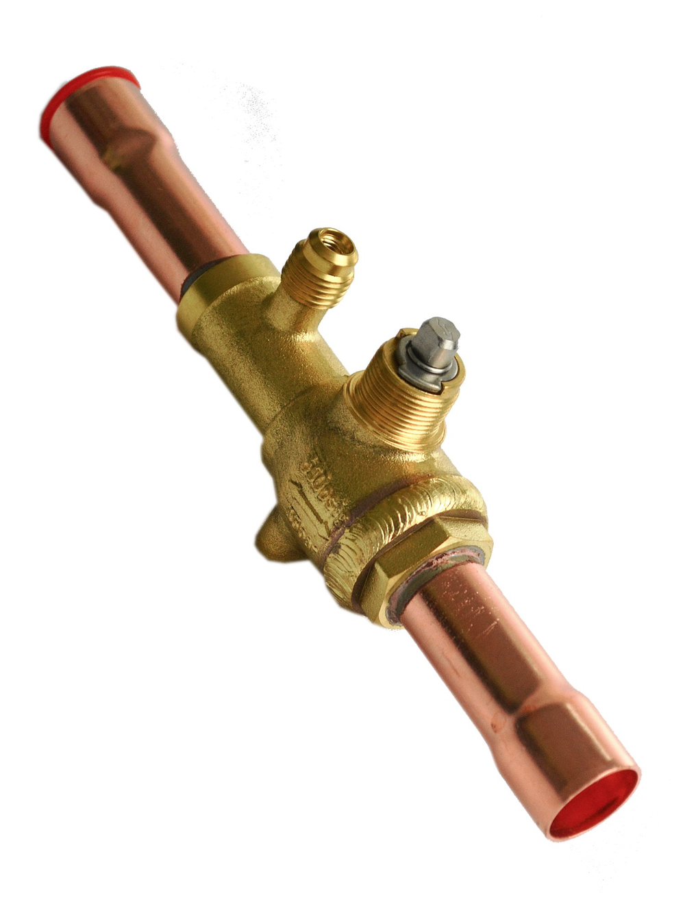 Вентиль шаровый QFT-16V 5/8 под пайку с сервисным штуцером