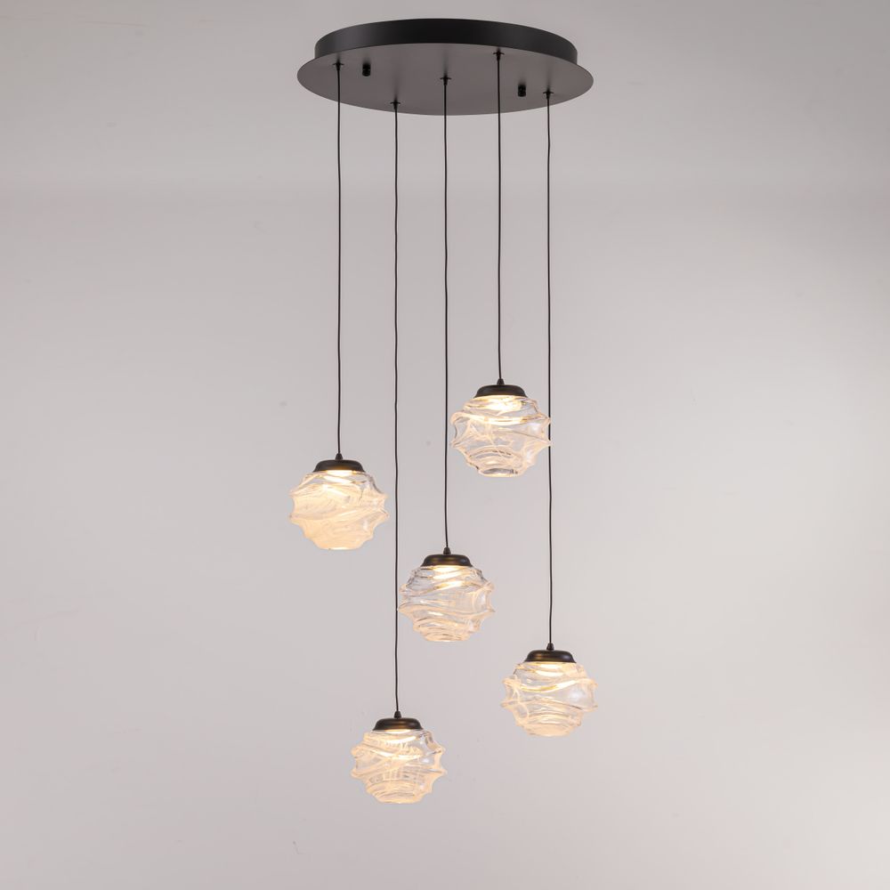 Подвесной светильник MD25030003-5A matt black/clear