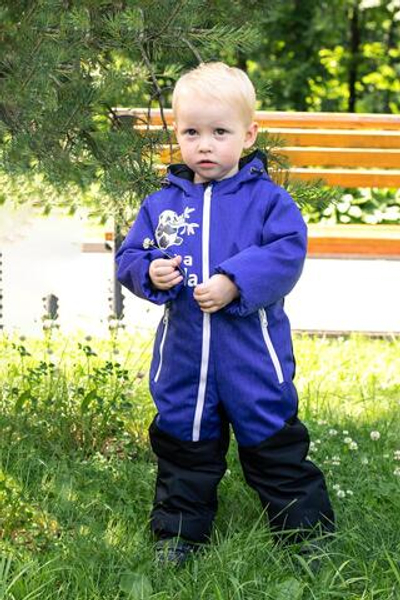 Комбинезон для мальчика Панда р-р 98 василек/черный