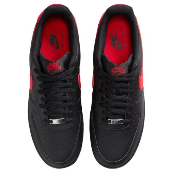 Кроссовки Nike Air FORCE 1 для скейтбординга Низкие кроссовки Черно-красные Унисекс