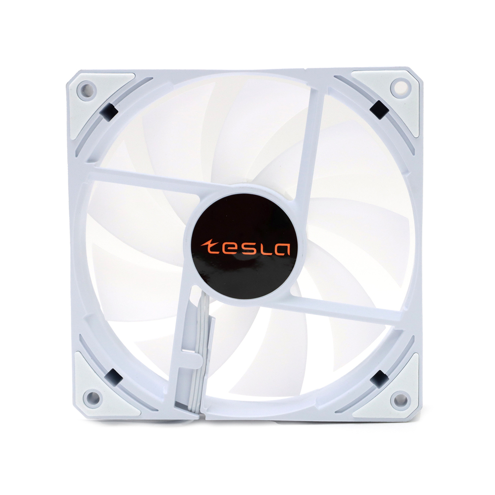 Вентилятор TESLA RGB120-LW, 120мм, 1200rpm, 3-pin+Molex, белый/FRGB, 28CFM, 21дБ, антивибропрокладки (TSL-120-LW)