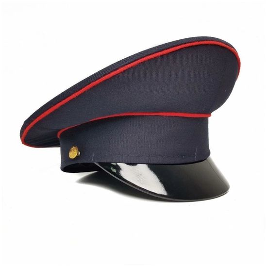 [М] Фуражка простая "Полиция МВД" с красным кантом (тёмно-синяя) (чистая)