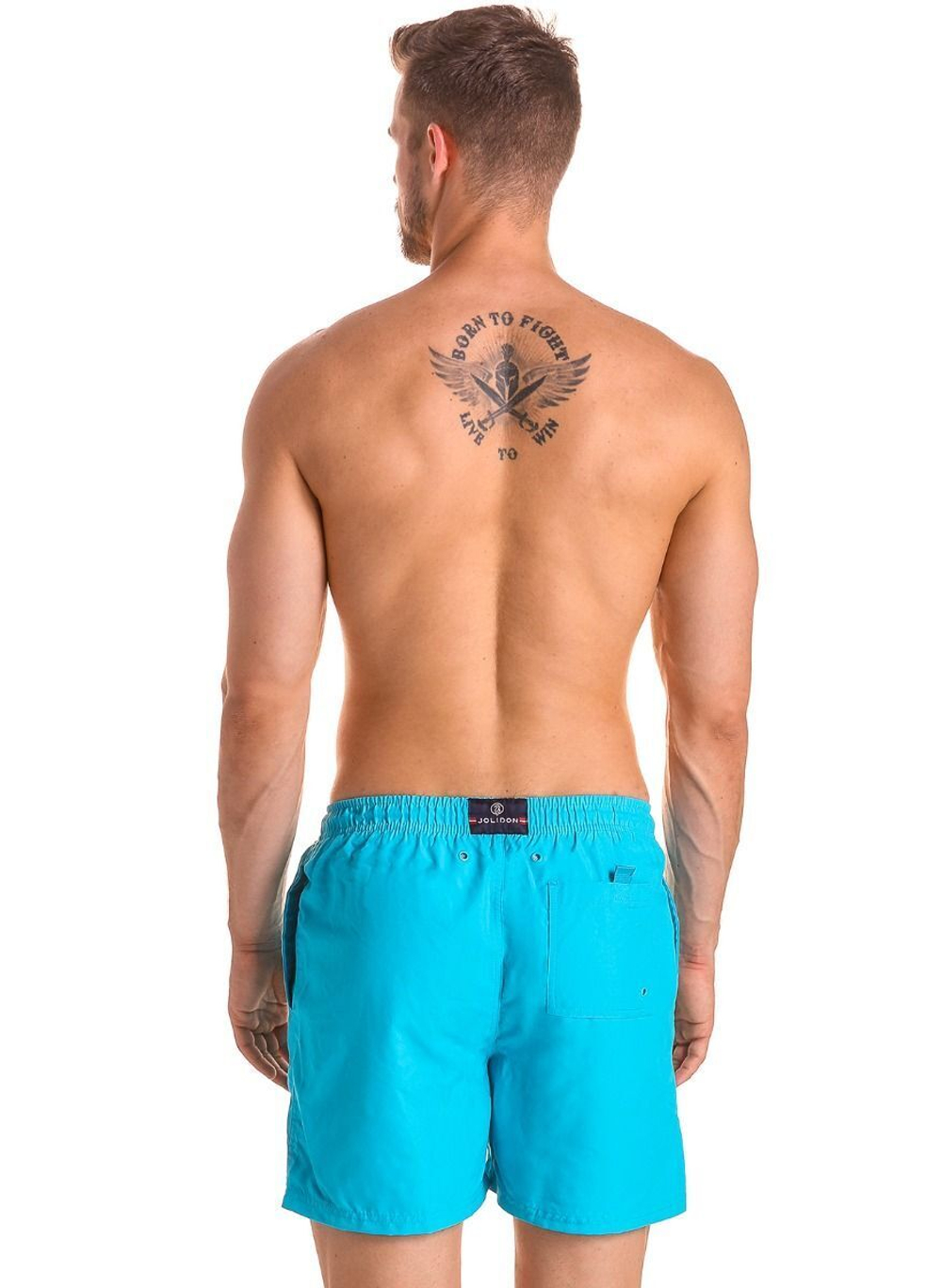 Мужские плавки-шорты с поясом на резинке (Размер: M) (Цвет: темно-синий)