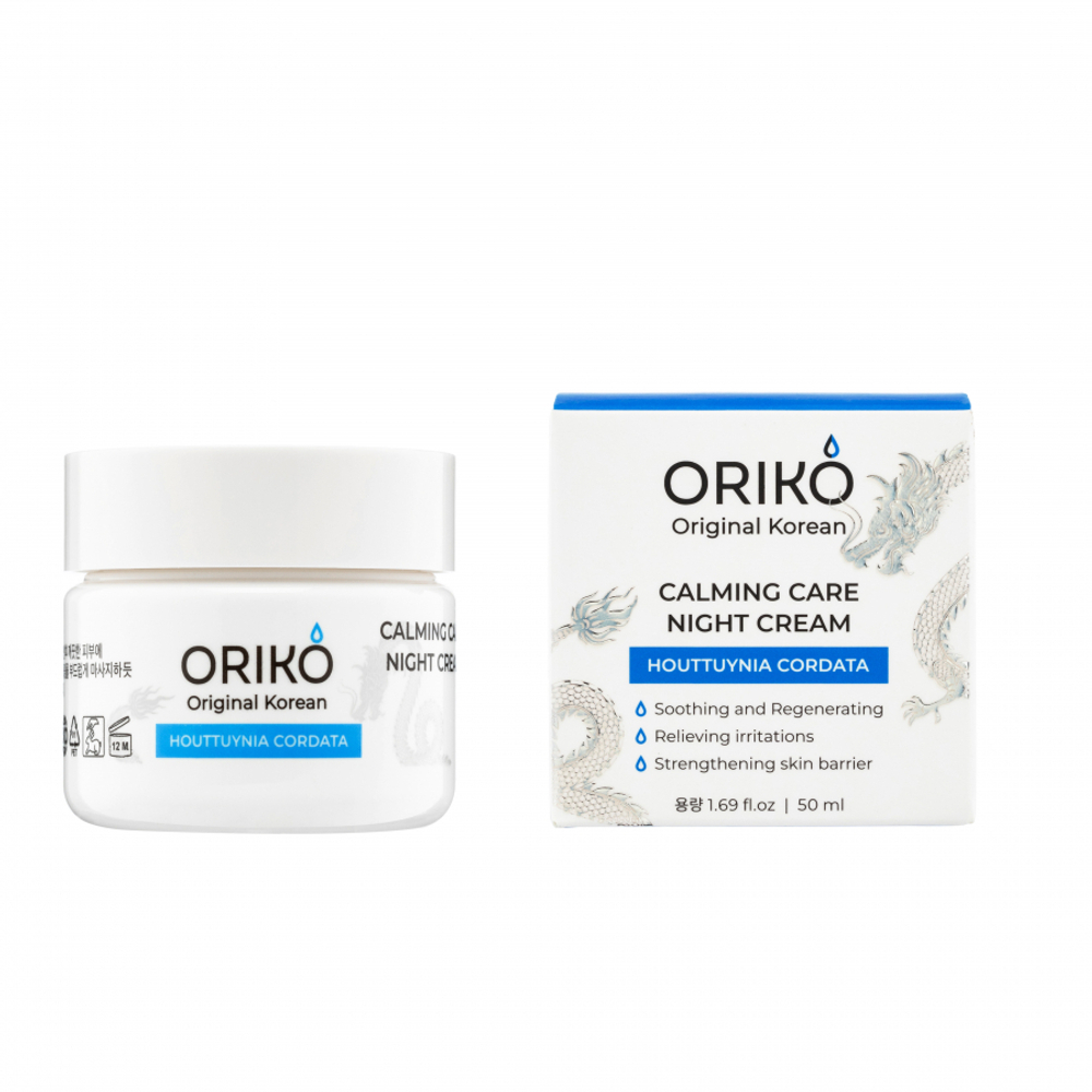 ORIKO Calming care night cream with Houttuynia cordata extract Успокаивающий ночной крем для лица с экстрактом хауттюйнии и гиалуроновой кислотой 50мл