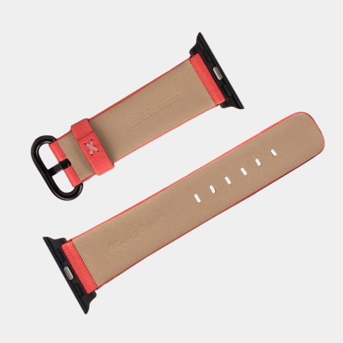 Ремешок для Apple Watch 40/41/42 mm из кожи козы, кораллового цвета