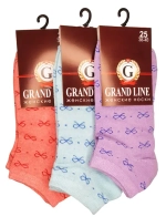 Носки женские GRAND LINE (ЖК-08, бантики), р. 25 (н) (в)