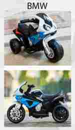 Детский электромотоцикл "BMW S1000RR", голубой