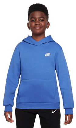 Детская теннисная толстовка Nike Kids Sportswear Club Fleece Pullover - comet blue/white