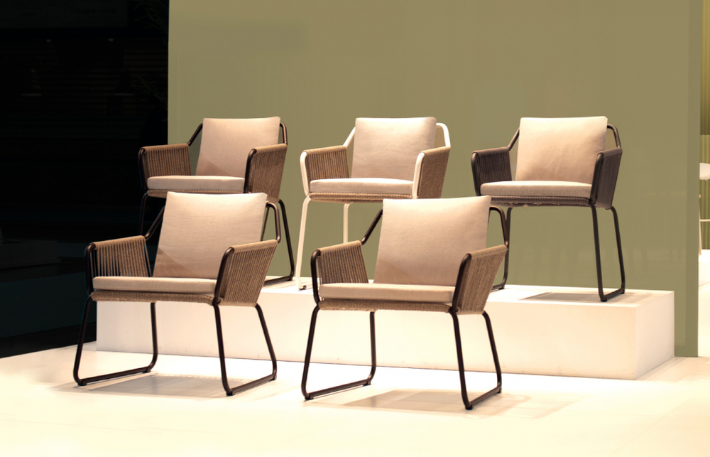 Кресло плетеное с подушками Papatya Riva-K, антрацит, серый