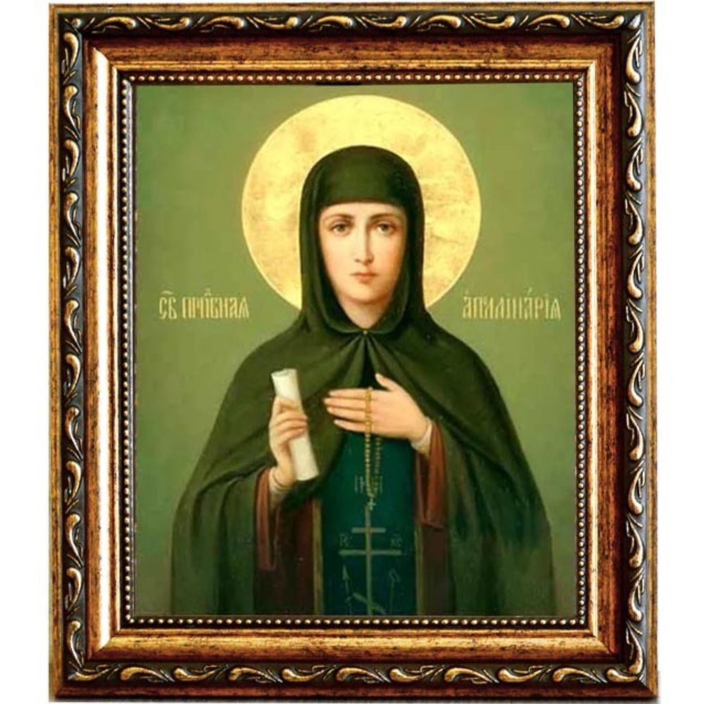 Аполлинария (Полина) Египетская Святая преподобная. Икона на холсте.