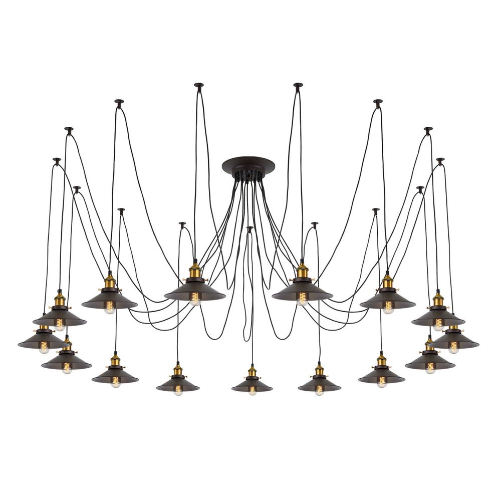 Citilux Эдисон CL451151 Люстра паук Венге Бронза