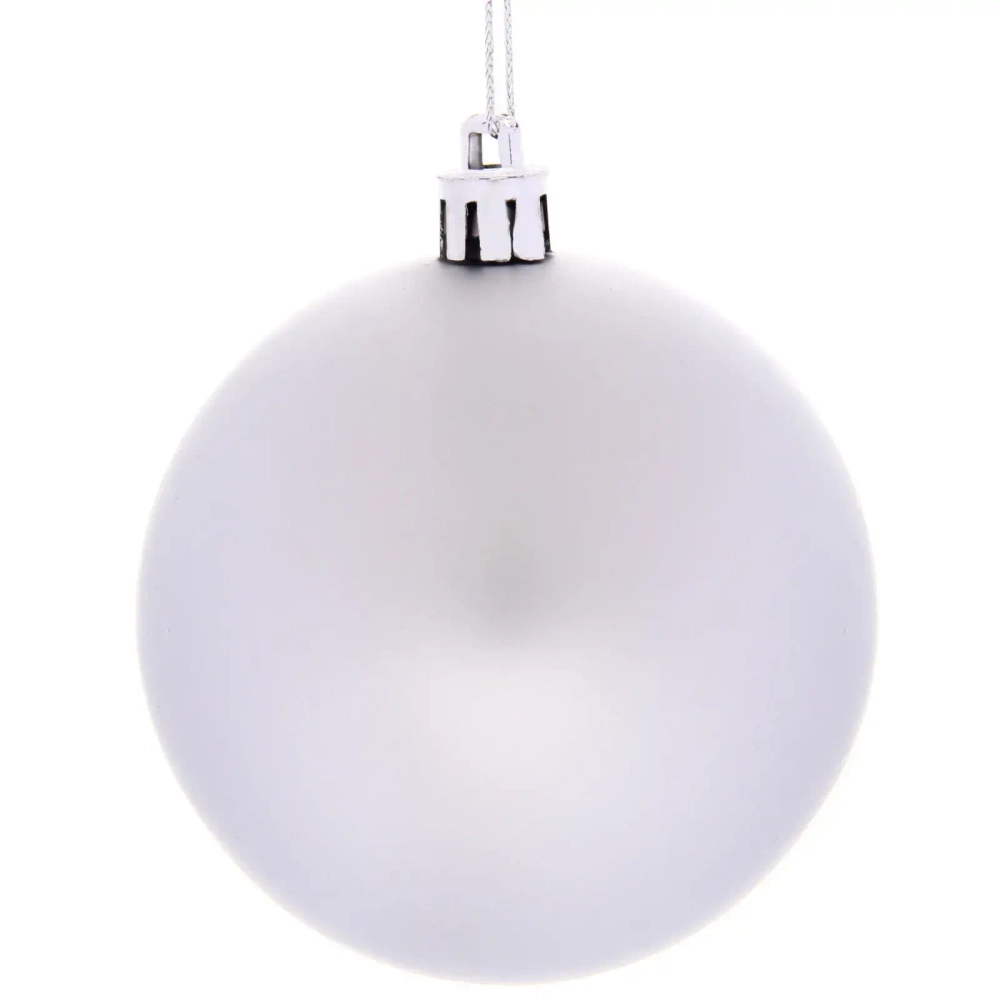 Новогодние шары 8 см (набор 3 шт) «Микс фактур», серебро