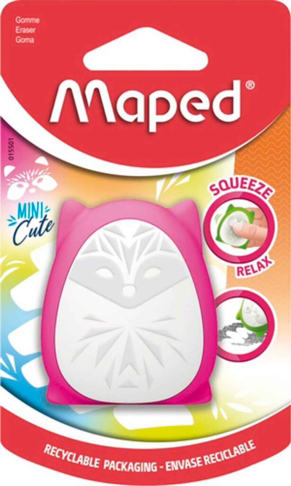 Ластик MAPED "MINI CUTE" мягкий антистресс, ассорти