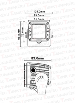 СВЕТОДИОДНАЯ ФАРА 2" ВОДИТЕЛЬСКОГО СВЕТА АВРОРА