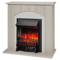 Электрокамин RealFlame Hanna STD LO светлый дуб с очагом Fobos Lux Black RC
