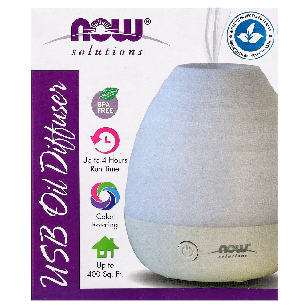 NOW Foods, Solutions, диффузор для масла с USB, 1 шт.
