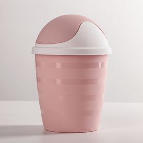 Контейнер для мелкого косметического мусора 1,5 л Розовый