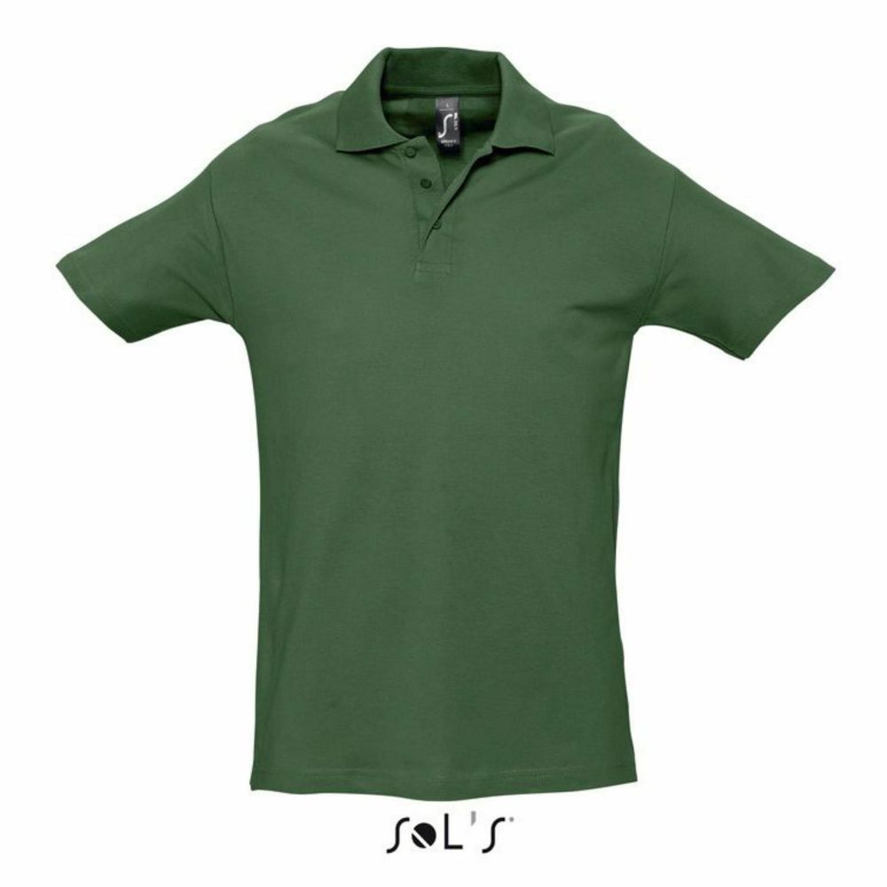 Поло SPRING II 100% хлопок 210 грамм Тёмно-зелёный  S
