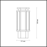4048/1B NATURE ODL18 743 темно-серый/белый Уличный светильник на столб IP44 E27 100W 220V GINO