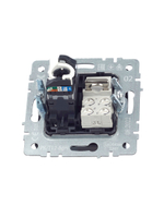 BRITE Розетка двойная RJ11+RJ45 кат.5E РК/Т12-БрЧ черный IEK