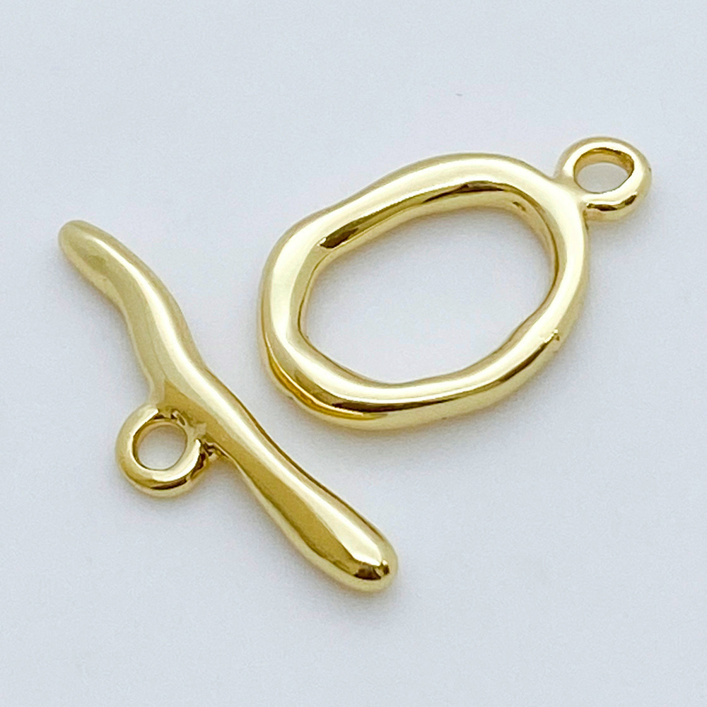 Замок-тоггл, цвет золото, размер 20*14 мм, цена за 1 шт