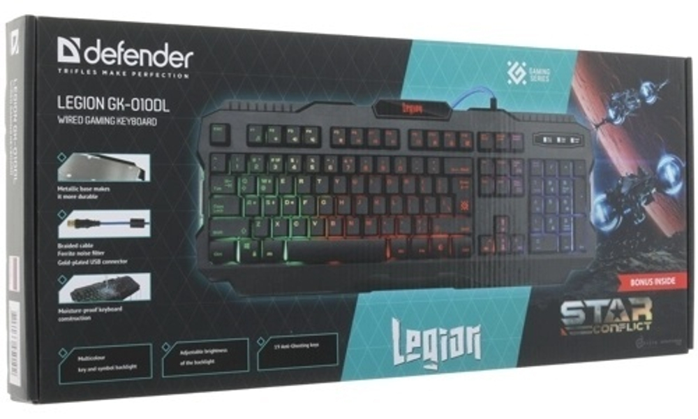 Клавиатура Defender Legion GK-010DL черный