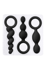 Набор чёрных анальных цепочек Satisfyer Plugs