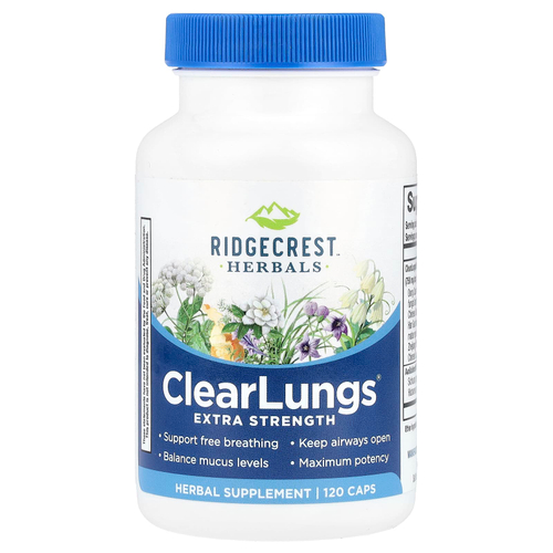 RidgeCrest Herbals, ClearLungs®, 120 капсул