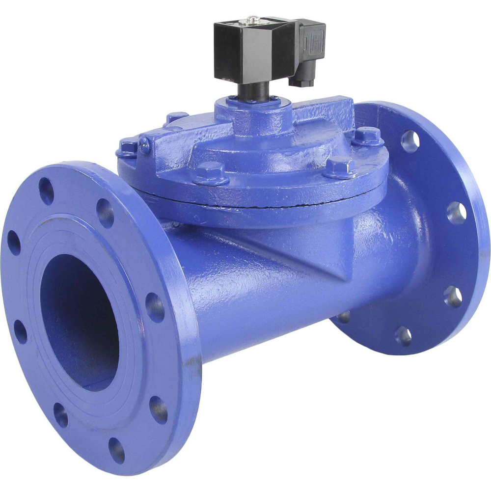 Two way normally closed indirect acting electric solenoid valve Elephant VSF-602V-PU-NC VITON 24В, body material - cast iron, seal - Viton