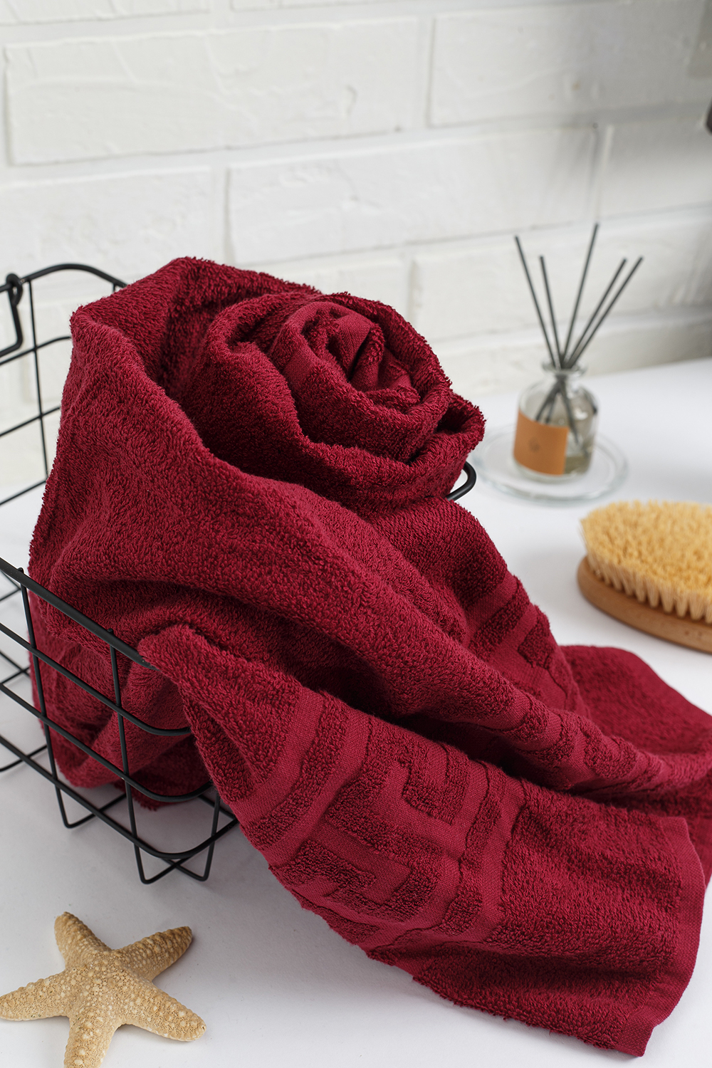 Полотенце махровое, г/к, 70х140, арт. ВТ 70-140Г, 380 гр/м2, цвет: 945-бордовый,