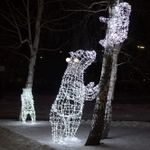 светодиодные фигуры уличные "Мишки в лесу"