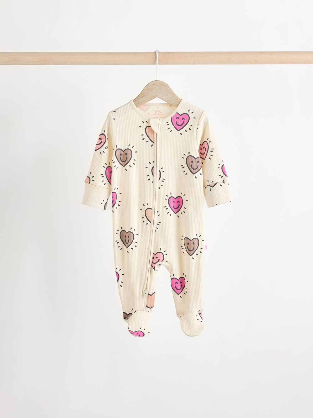 Комбинезон / Cлип для малышей Next B61-422, 3 шт., Бежевый, Розовый