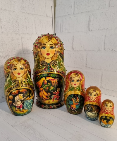 Матрешка 18см "Жар-птица" 5 мест