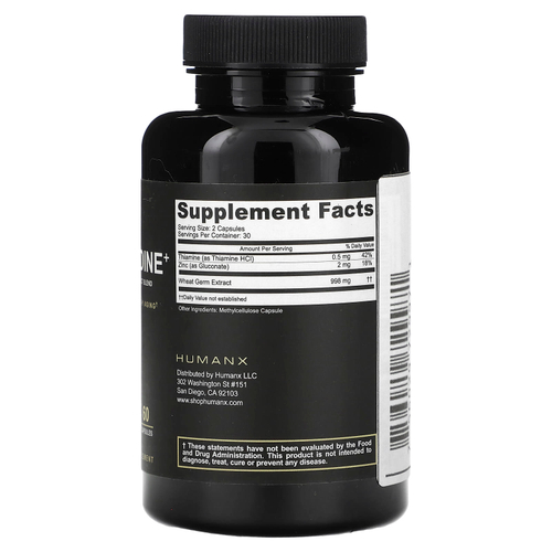 Humanx, Spermidin+, смесь экстрактов зародышей пшеницы, 60 капсул