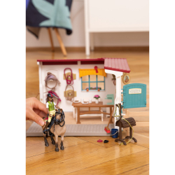 Schleich S 42591 — Седельная комната с лошадью и всадницей — фото 9