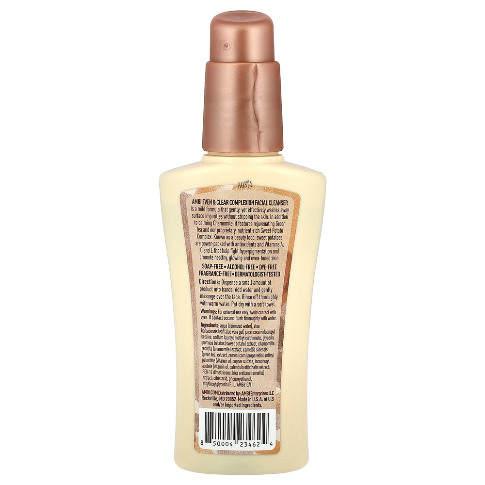AMBI, Even & Clear®, очищающее средство для лица, без отдушек, 103 мл (3,5 жидк. Унции)