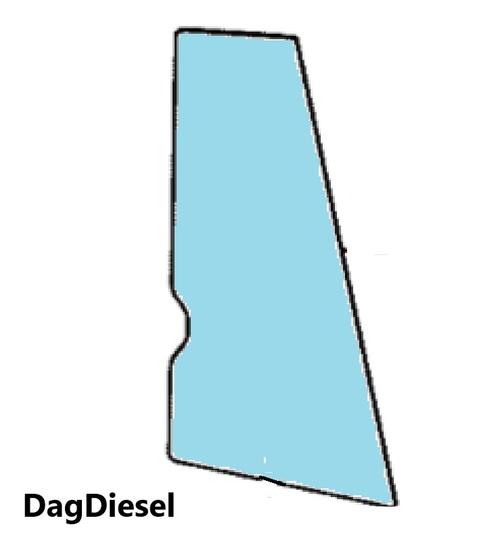 Стекло форточки правое JCB 332/F4957