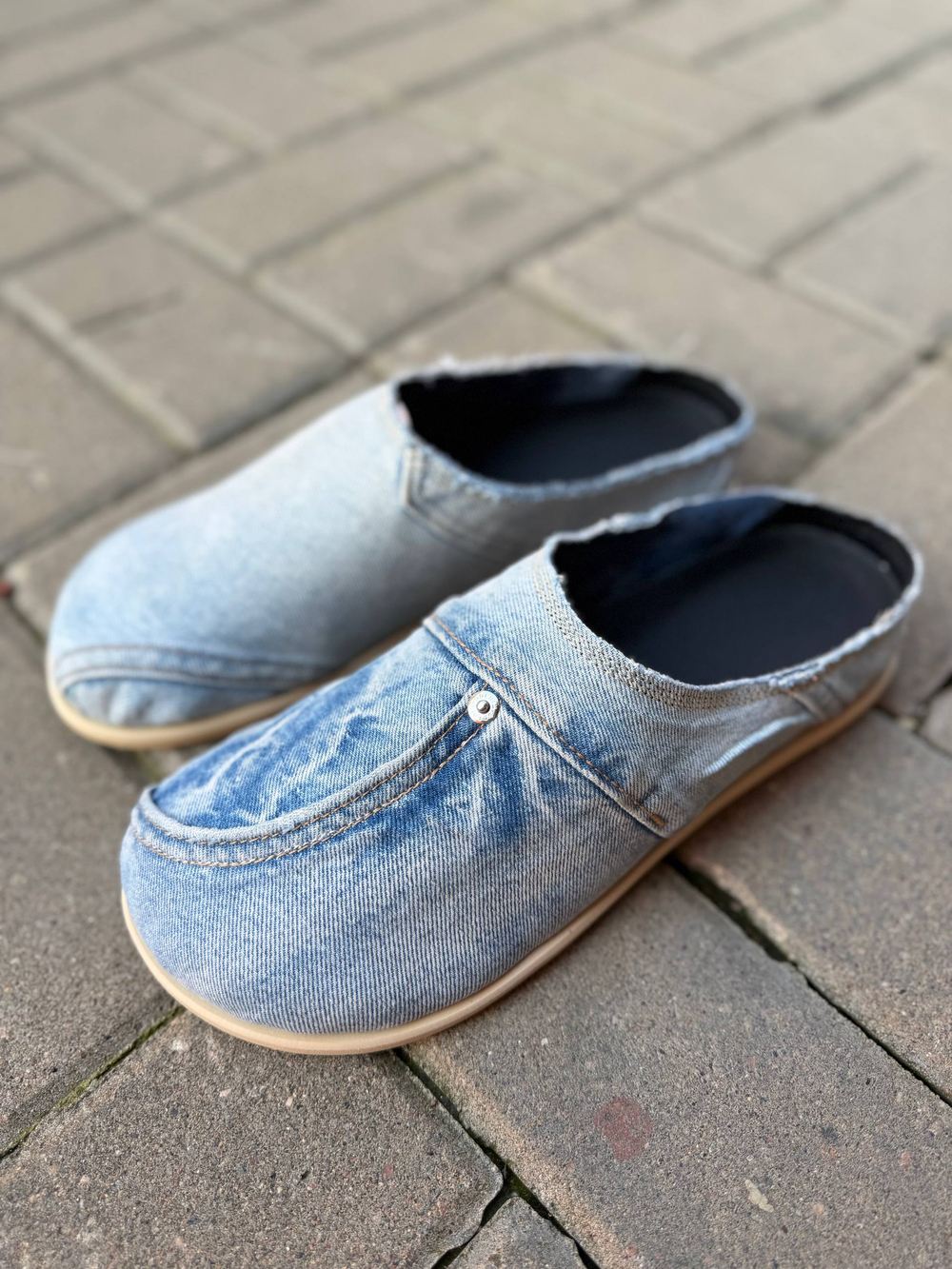 BABUSHI x OFF VINTAGE голубая джинса