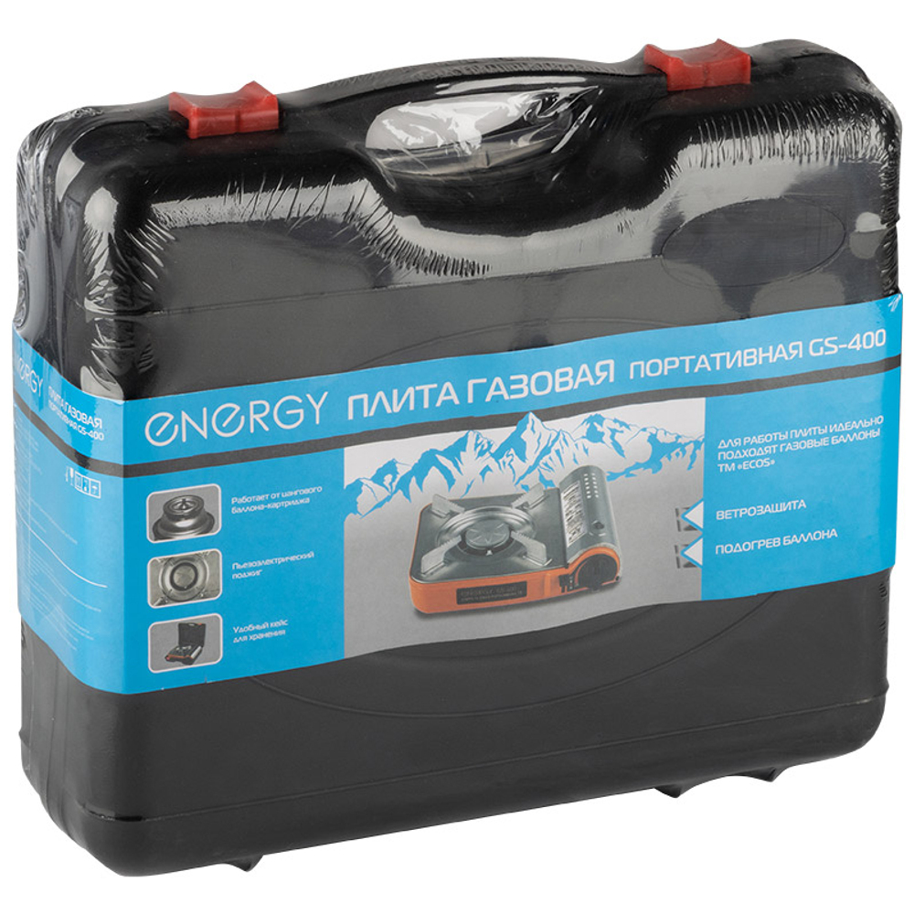 Плитка газовая портативная ENERGY GS-400, в кейсе