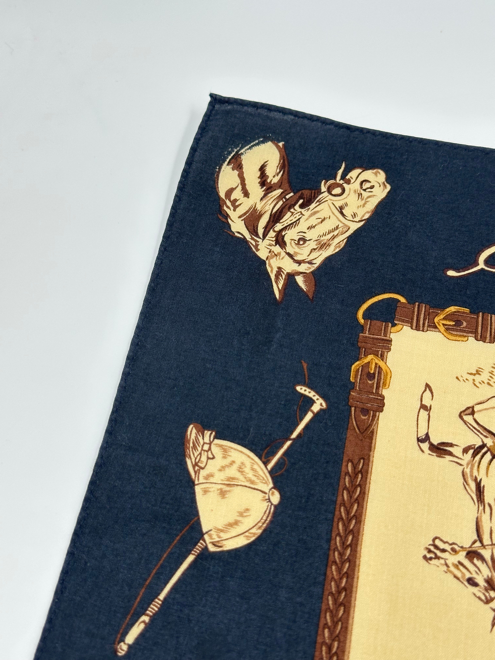 Платок бежевый с синей каймой Ralph Lauren