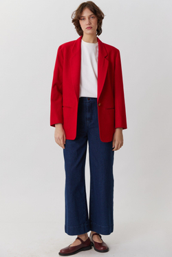 Джинсы прямые синего цвета