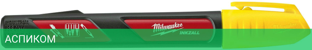 Маркер строительный Milwaukee Inkzall желтый (48223721)
