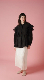 Юбка прямого кроя из кружевного шитья, "Морозные узоры"